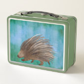 Waterverf Porcupine Metal Lunchbox (Achterkant)