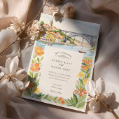 Waterverf Porto Dom Luís I Brug Huwelijk Kaart