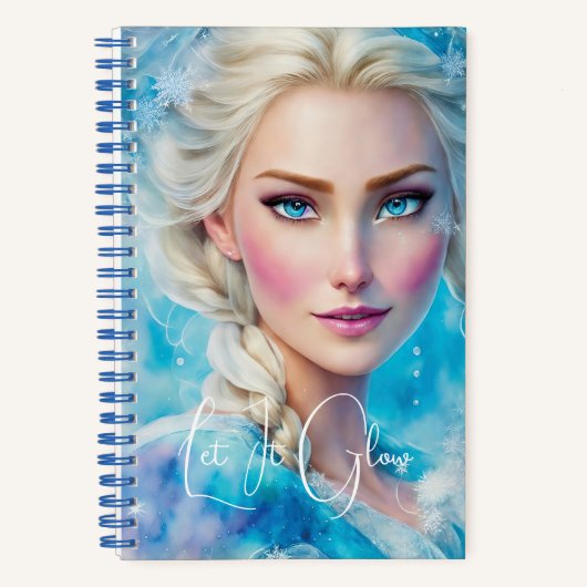 Waterverf Portrait Elsa Frozen Notitieboek (Voorkant)