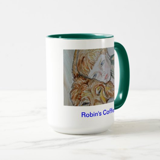 Waterverf Portret Mok (Voorkant rechts)