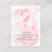 Waterverf Portret Oorbel Houder Display Kaart Visitekaartje (Achterkant)