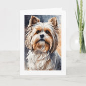 Waterverf Portret Pose Sweet Shih Tzu Blank Kaart (Voorkant)