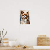 Waterverf Portret Pose Sweet Shih Tzu Dog Poster (Keuken)