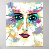 Waterverf portret poster (Voorkant)