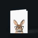 Waterverf portret Schattige konijn met bril Kaart<br><div class="desc">Introductie van een boeiende Waterverf Portrait Schattige Konijn met brillenontwerp! Dit charmante kunstwerk is voorzien van een kleine konijntje dragen bril, vastgelegd in een leuke waterverf illustratie. Het schattige konijn is ideaal voor dierenvrienden, kinderen en iedereen die het moderne minimalisme waardeert. Dit betoverende ontwerp is ideaal voor kindergeschenken, kinder decoratie,...</div>