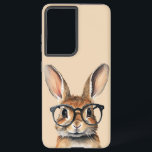 Waterverf portret Schattige konijn met bril Samsung Galaxy Hoesje<br><div class="desc">Introductie van een boeiende Waterverf Portrait Schattige Konijn met brillenontwerp! Dit charmante kunstwerk is voorzien van een kleine konijntje dragen bril, vastgelegd in een leuke waterverf illustratie. Het schattige konijn is ideaal voor dierenvrienden, kinderen en iedereen die het moderne minimalisme waardeert. Dit betoverende ontwerp is ideaal voor kindergeschenken, kinder decoratie,...</div>