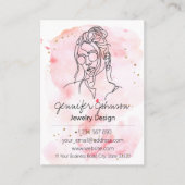 Waterverf portret sieraden zorg Visitekaartje (Voorkant)