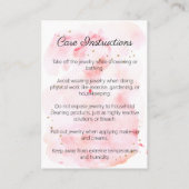 Waterverf portret sieraden zorg Visitekaartje (Achterkant)