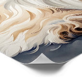 Waterverf Portret Sweet Shih Tzu Dog Pose Poster (Hoek)