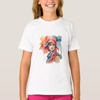 Waterverf Portret T-shirt