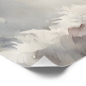 Waterverf Portret van Black Cat Pose Windows Perfect Poster (Hoek)