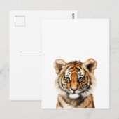 Waterverf Portret van een kleine tijger Briefkaart (Voorkant / Achterkant)