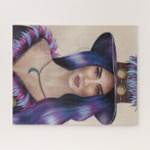 Waterverf portret van een op steampunk geïnspireer legpuzzel (Horizontaal)