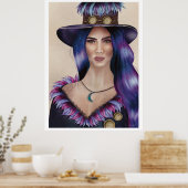 Waterverf portret van een op steampunk geïnspireer poster (Keuken)