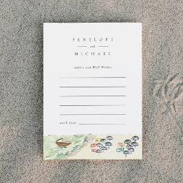 Waterverf Positano Beach Advice en wenst Kaart