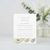 Waterverf Positano Beach Advice en wenst Kaart (Staand voorkant)