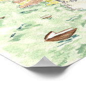 Waterverf Positano Italië Bestemmingsweddenschap Poster (Hoek)