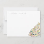 Waterverf Positano Italië Persoonlijke noot Kaart Notitiekaartje (Voorkant)