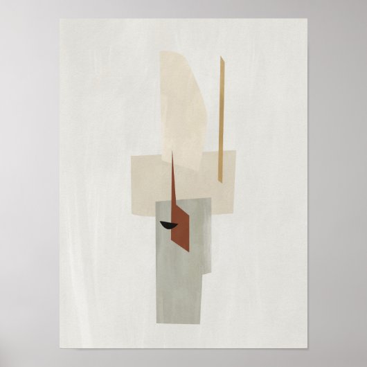 Waterverf poster Abstract Geometrische moderne kun (Voorkant)