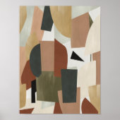 Waterverf poster Abstract Geometrische moderne kun (Voorkant)