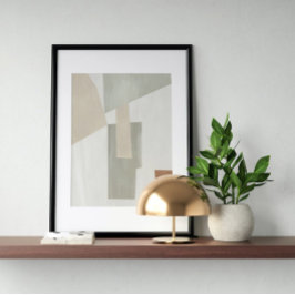 Waterverf poster Abstract Geometrische moderne kun