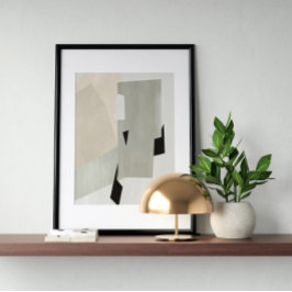 Waterverf poster Abstract Geometrische moderne kun