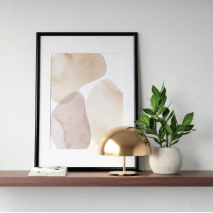 Waterverf poster Abstract Geometrische moderne kun