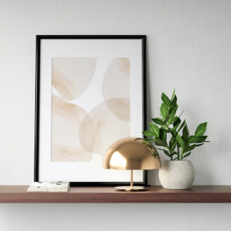 Waterverf poster Abstract Geometrische moderne kun