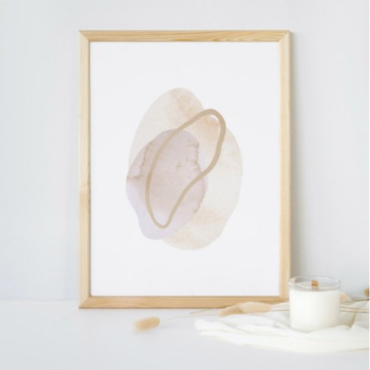 Waterverf poster Abstract Geometrische moderne kun