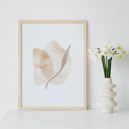 Waterverf poster Abstract Geometrische moderne kun