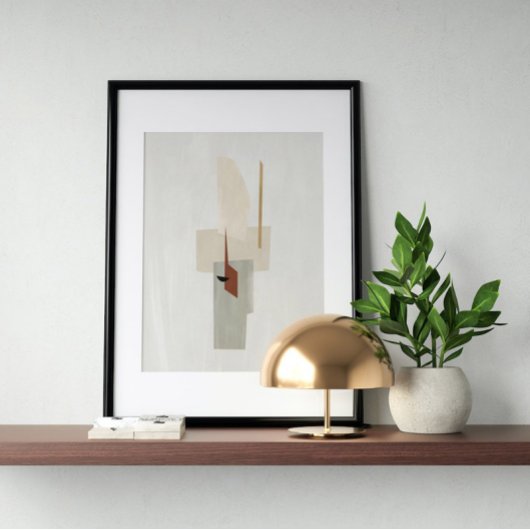 Waterverf poster Abstract Geometrische moderne kun