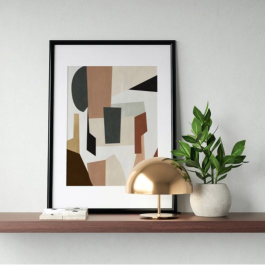 Waterverf poster Abstract Geometrische moderne kun