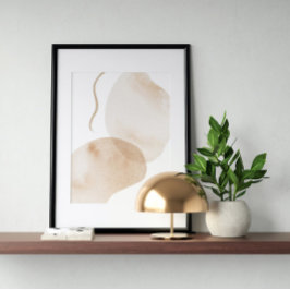 Waterverf poster Abstract Geometrische moderne kun