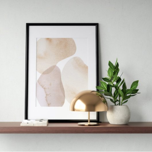 Waterverf poster Abstract Geometrische moderne kun