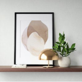 Waterverf poster Abstract Geometrische moderne kun