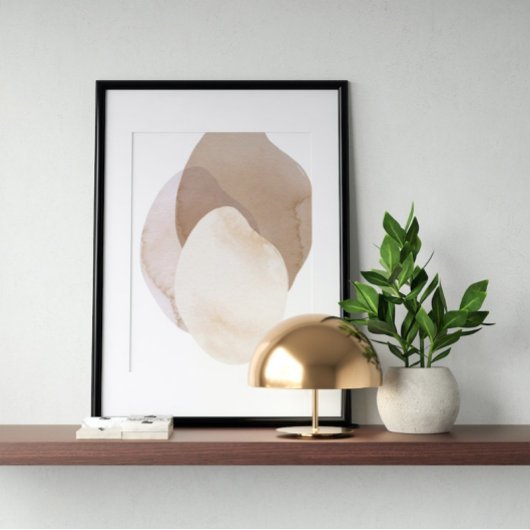 Waterverf poster Abstract Geometrische moderne kun