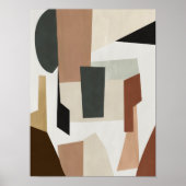 Waterverf poster Abstract Geometrische moderne kun (Voorkant)