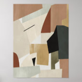 Waterverf poster Abstract Geometrische moderne kun (Voorkant)