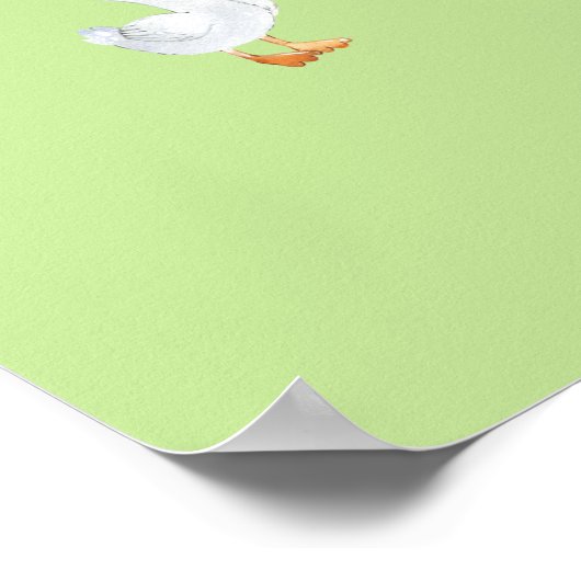 Waterverf Poster Baby shower (Hoek)