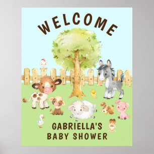 Waterverf Poster  Baby shower