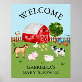 Waterverf Poster  Baby shower