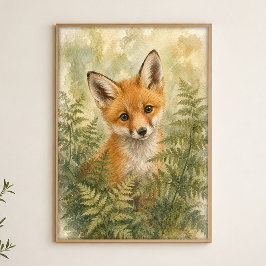 Waterverf Poster met Speelse Vos Kit Kunst