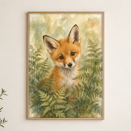 Waterverf Poster met Speelse Vos Kit Kunst