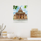 Waterverf Poster Schilderen van het Pantheon Schet (Keuken)