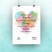 Waterverf Poster Serenity Prayer