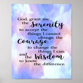 Waterverf Poster Serenity Prayer
