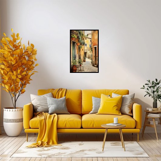 Waterverf Poster van Toscane, Italiaanse kunst aan