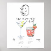 Waterverf | Poster voor de Drink van bride en groo (Voorkant)