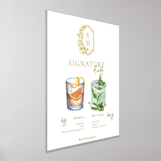 Waterverf | Poster voor de Drink van bride en groo (Laagn)