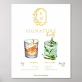 Waterverf | Poster voor de Drink van bride en groo (Voorkant)